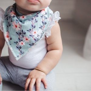 Copper Pearl Baby Bibs Flower Print